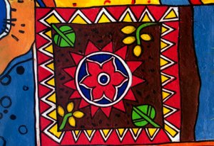 Peinture murale traditionnelle au Bangladesh